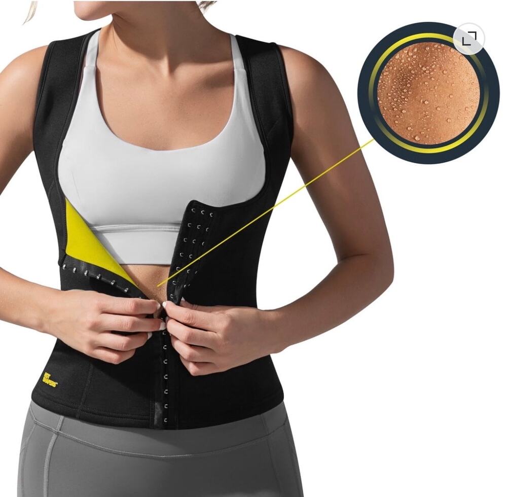 Cami Hot Shapers Neoprene Waist cincher vest workout attire support sz Med